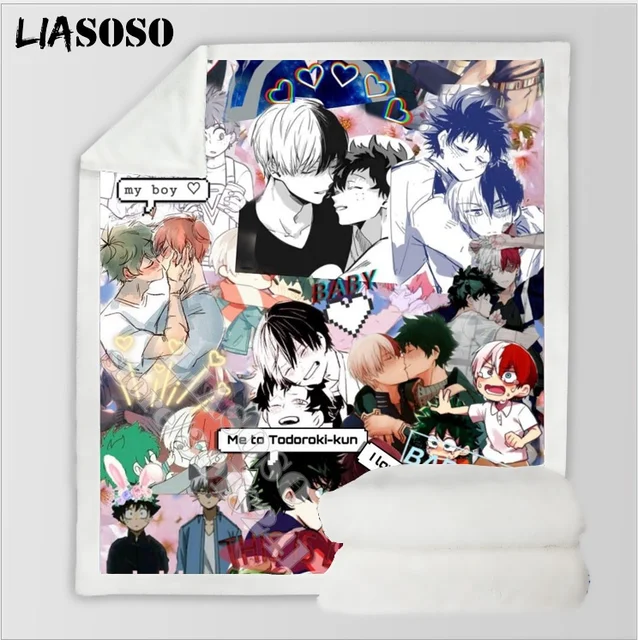 My Hero Academia Blanket 3D Print Anime Adult Fleece Quilt Teens Travel Sofa Keep Warm Child Throw Plush Blankets Bedspread B13 10