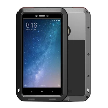 

LoveMei Waterproof Shockproof Dust Dirt Proof Aluminum Metal Armor Case Heavy Duty Protection Cover with Gorilla Glass for Xiaom