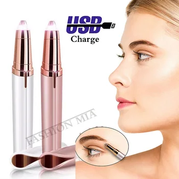 

NEW USB Charging Brow Shaping Trimmer Electric Eyebrow Epilator Shaver Hair remove Quick & Painless portable hair remover Razor