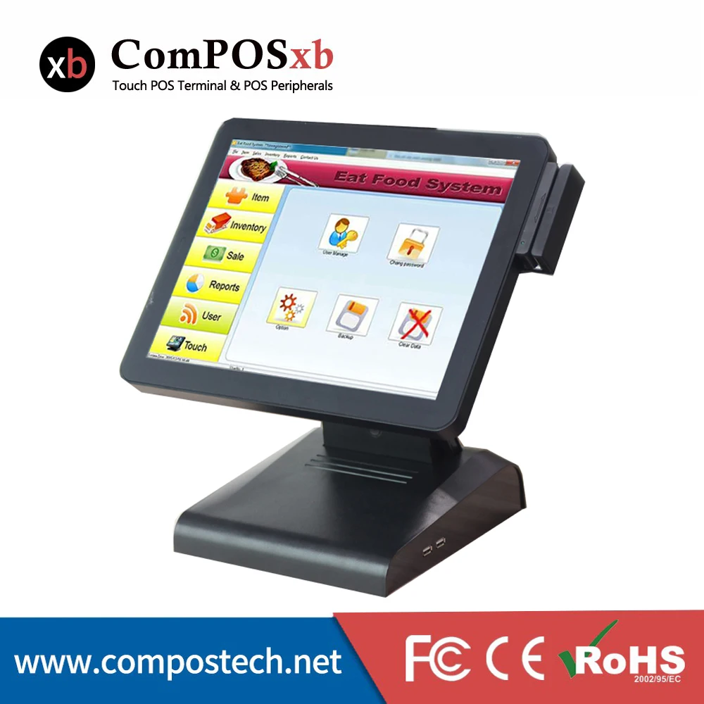 POS терминал Windows точка продажи Pos все в одном кассовый аппарат с кардридером MSR