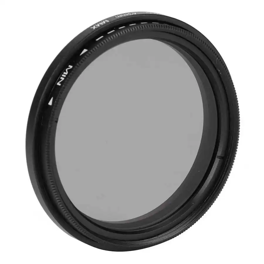 Junestar 43MM Neutral Density Lens ND Filter ND2 400 Adjustable for SLR