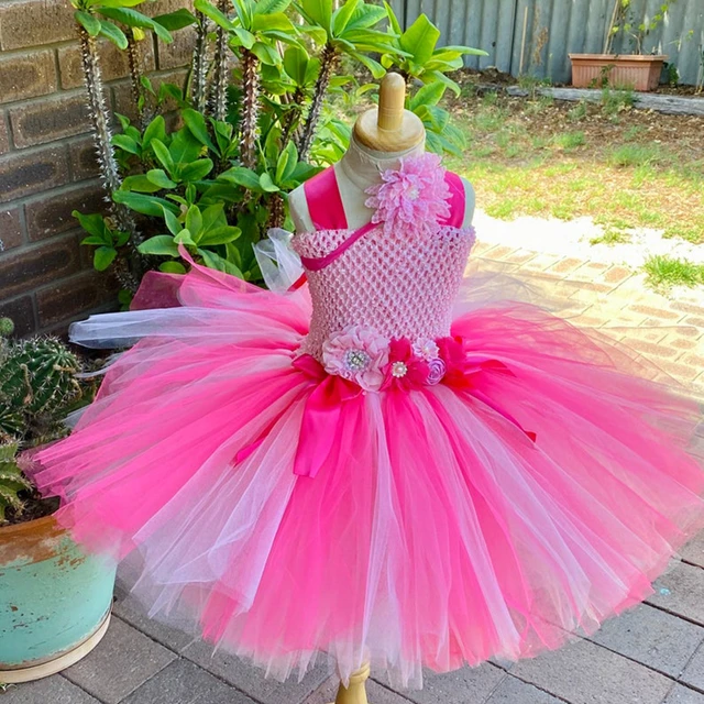 Robe tutu dos nu - rose