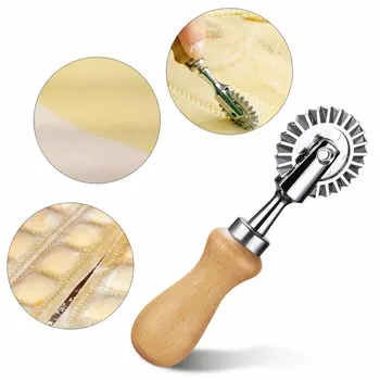 Dumpling Embossing Side Embossed Biscuit Mold Pasta Hand-cutting Machine Baking Pastry Decor Cookie Mold Roll Wheel Tools