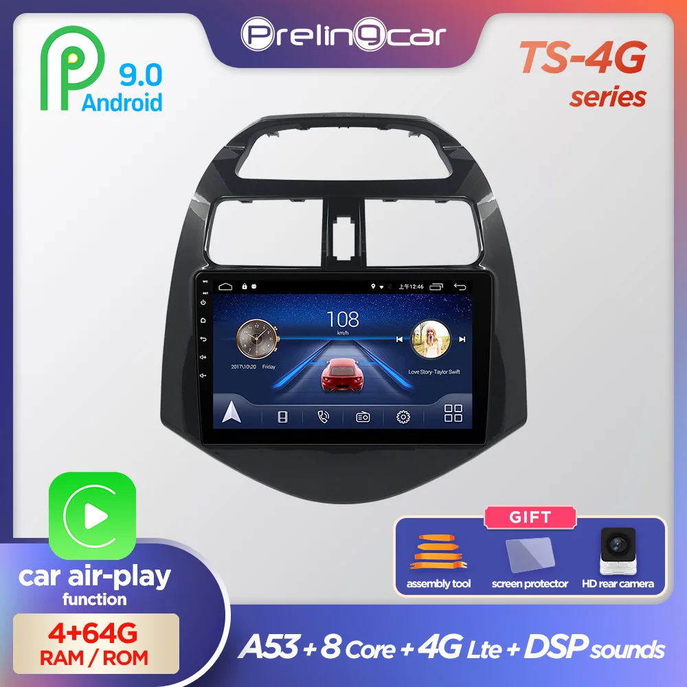 Автомагнитола Prelingcar 2 Din Android 10 0 без DVD мультимедийный видеоплеер навигатор GPS для