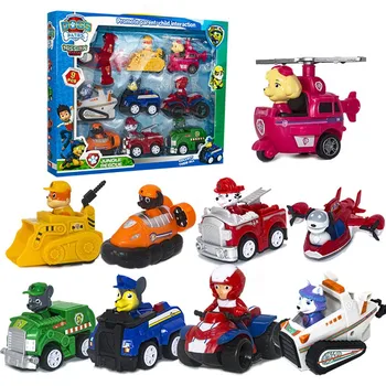 

6pcs 7pcs 9pcs Paw Patrol Cars Toys Set With Pull-Back Function Vehicle Set Toy Gift Chase Rubble Skye