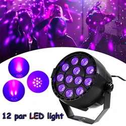 Lumière de scène noire UV à 12 LED, lumière de fête Disco, Laser Dmx Luz Dj contrôleur d'effet projecteur bandes de salle de bal rétro éclairage 