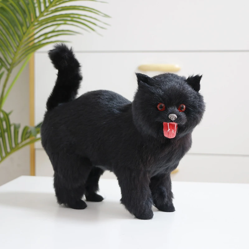 creepy black cat