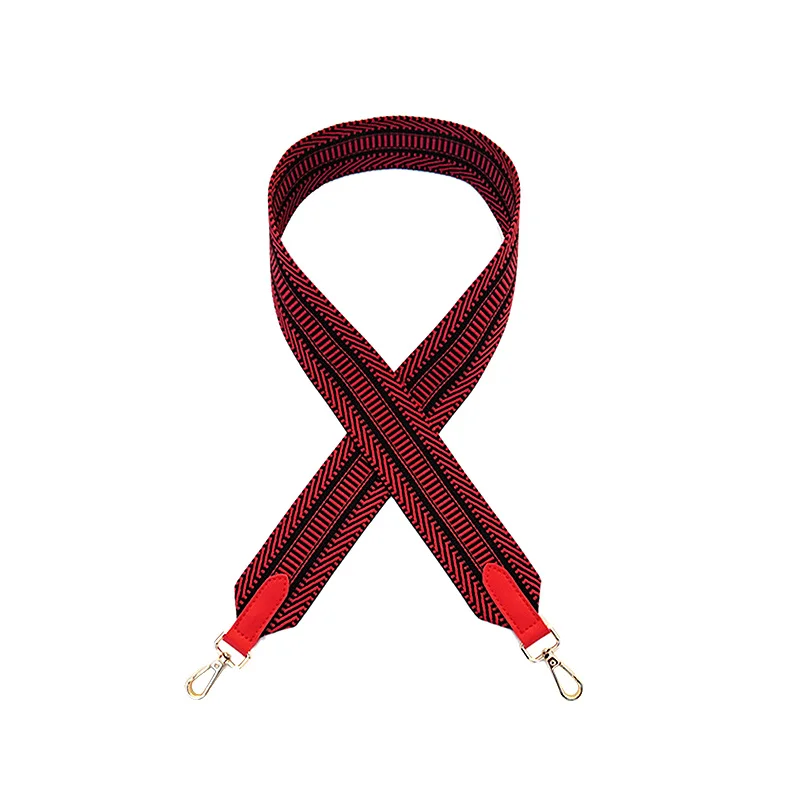 CEZIRA, модные широкие ремни для женщин, сумка в разноцветную полоску, ручка на плечо, ПУ нейлон, пэчворк, регулируемый длинный ремень, аксессуары - Цвет: RED1