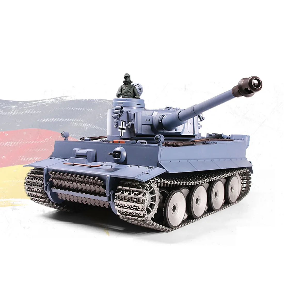 1:16 German Tiger Heavy Tank 2.4G Remote Control Model Military Tank With Sound Smoke Shooting Effect - Metal Ultimate Edition