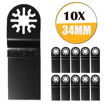 

10Pcs Oscillating Multi Tool Black High Carbon Steel Saw Disc Cutter For Fein Multimaster