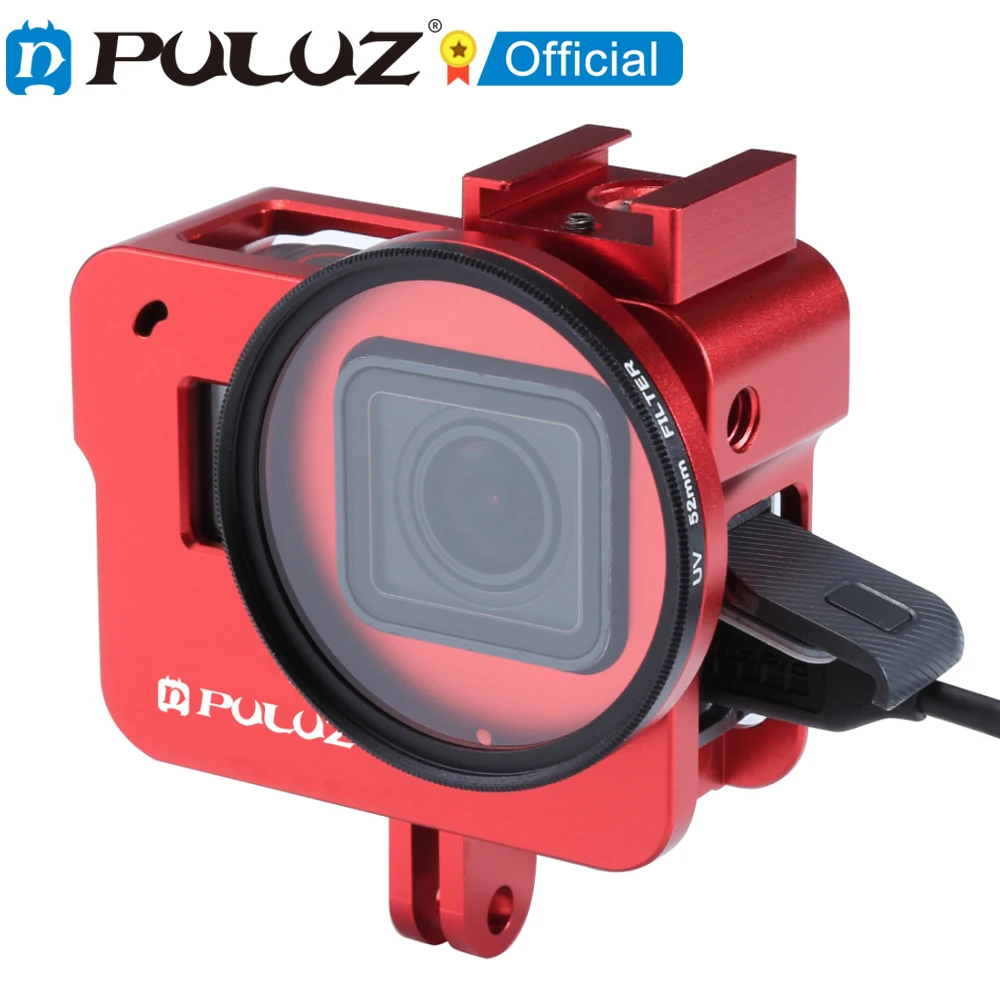 Чехол PULUZ для камеры GoPro HERO 7 Black 6 5 Hard Cage 52 мм UV Lens Filter for Hero 2018 Camera Accessories|Чехлы