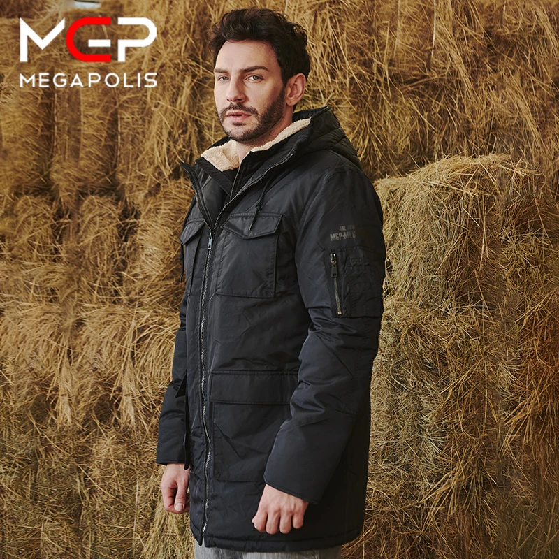 MGP Men's Jackets Lapel Lambswool Keep Warm Fashion Women's Winter Jacket Cotton Clothes 2 Colors