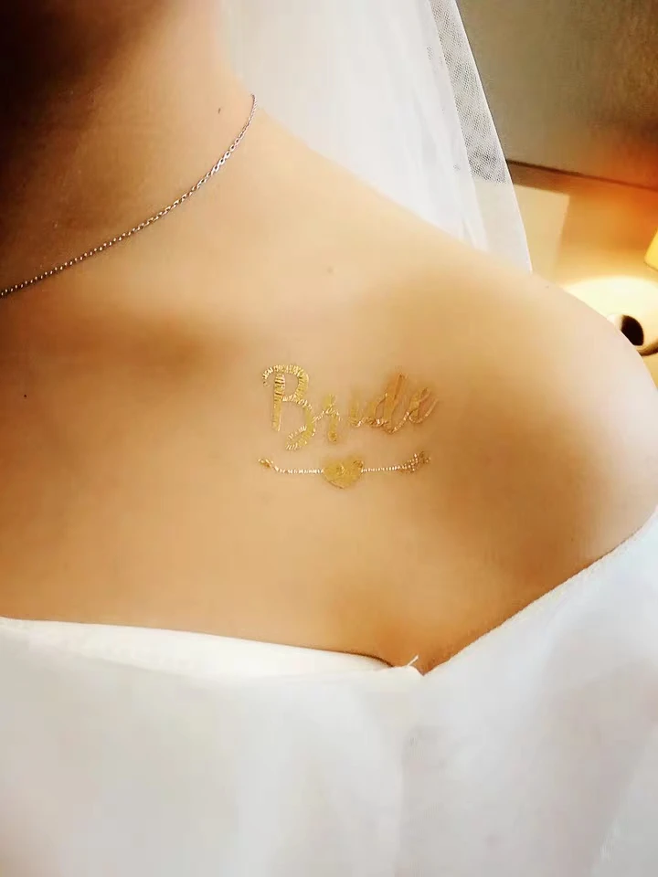 1pc Bacheloratee Party Hen Night Tattoo Sticker Team Bride Bridesmaid Tribe Squad Temporary Tattoo Bride to be Wedding Supplies