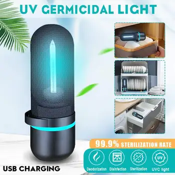 

Mini Rechargeable Ultraviolet Germicidal Light Tube Bulb UVC Sterilizer Kill Dust Mite Eliminator UVC Quartz Lamp For Home Car