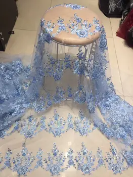 

special sequins french lace with beads embroidered Tulle Lace with good quality SYJ-30887 for bridal dress