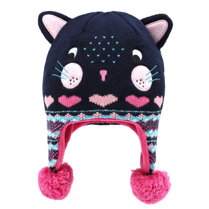 Connectyle шапка для маленьких девочек из хлопка с милым мультяшным котом черепом
