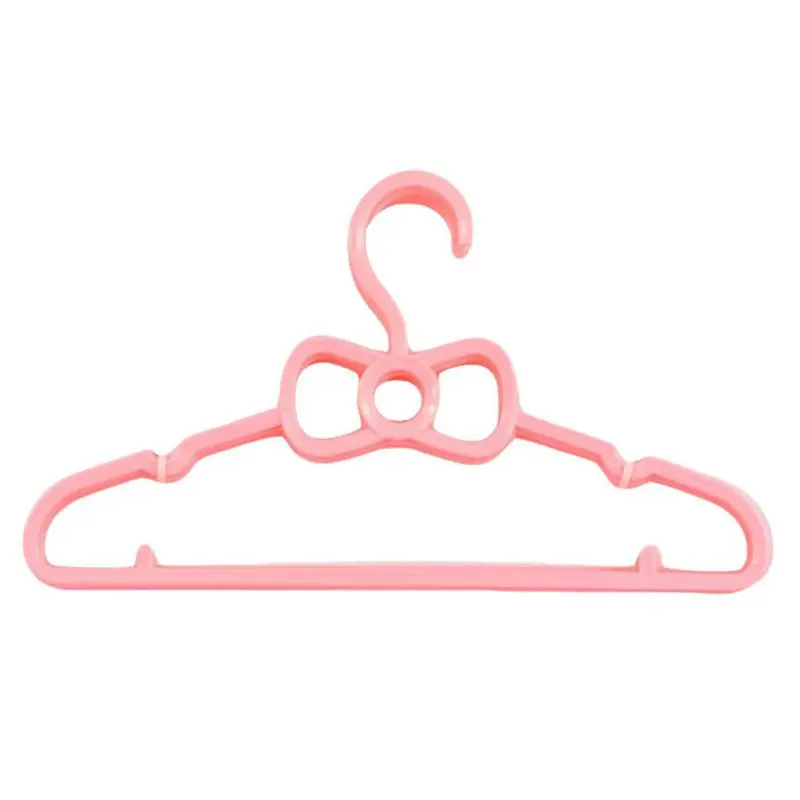 Pink 10 шт. милые плечики пластиковая вешалка на веревку для одежды 0-3 лет bebe Одежда - Цвет: Pink