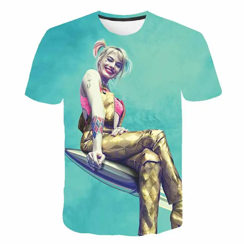 Harley Quinn модная мужская летняя футболка 2020 с 3D принтом Мужская мультипликационным
