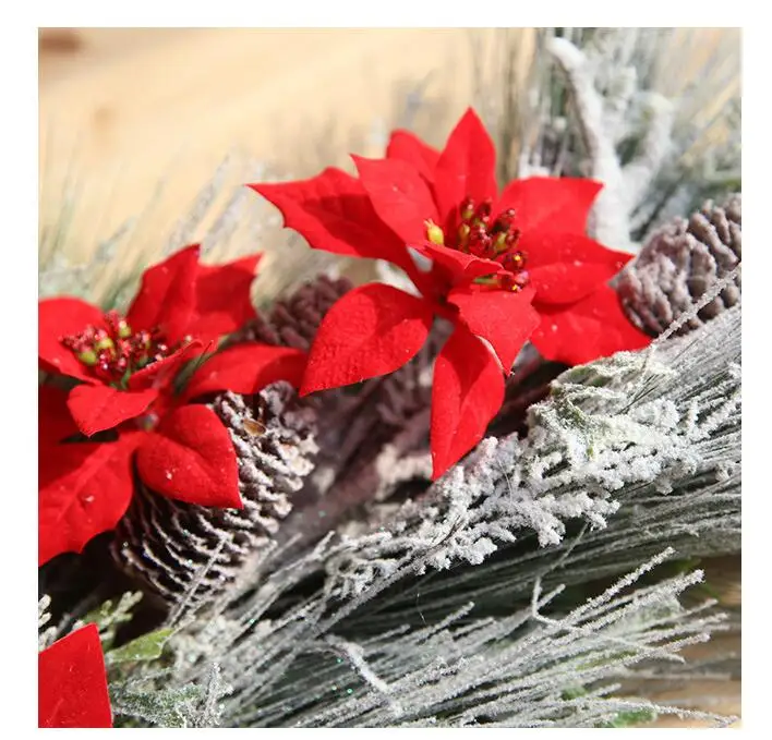Индиго-красный Poinsettia Рождественский цветок Висячие цветочные композиции букет из искусственных цветов вечерние домашние мероприятия