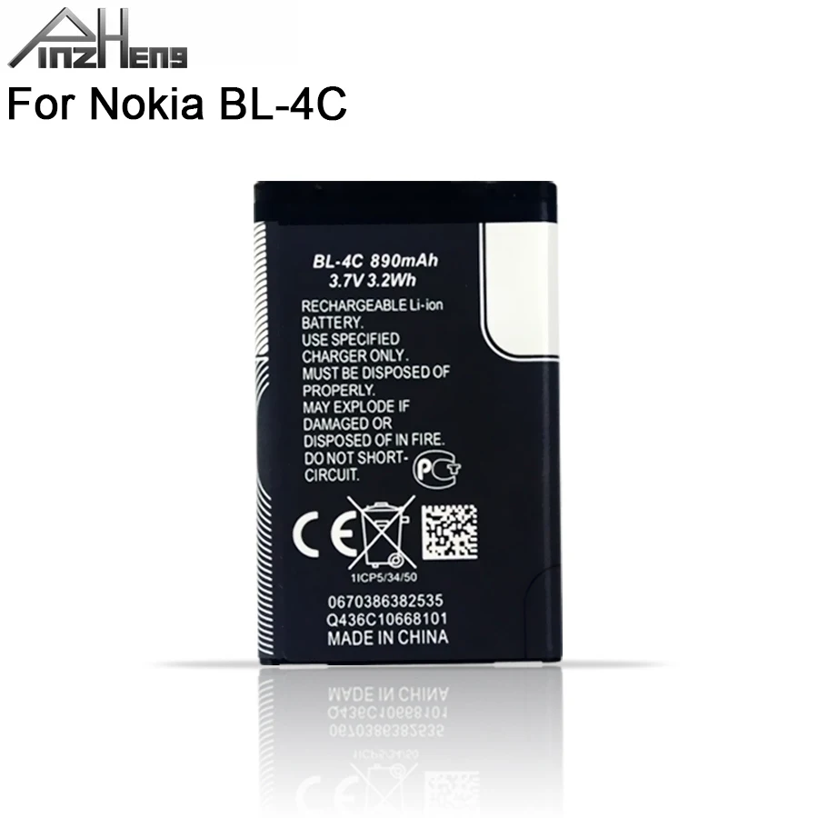 hoffelijkheid Preventie Slip schoenen Pinzheng Bl-4c Phone Battery For Nokia Bl 4c Bl4c Bl-4c 5100 6100 1202 1265  1325 Replacement Bl 4c Battery - Mobile Phone Batteries - AliExpress