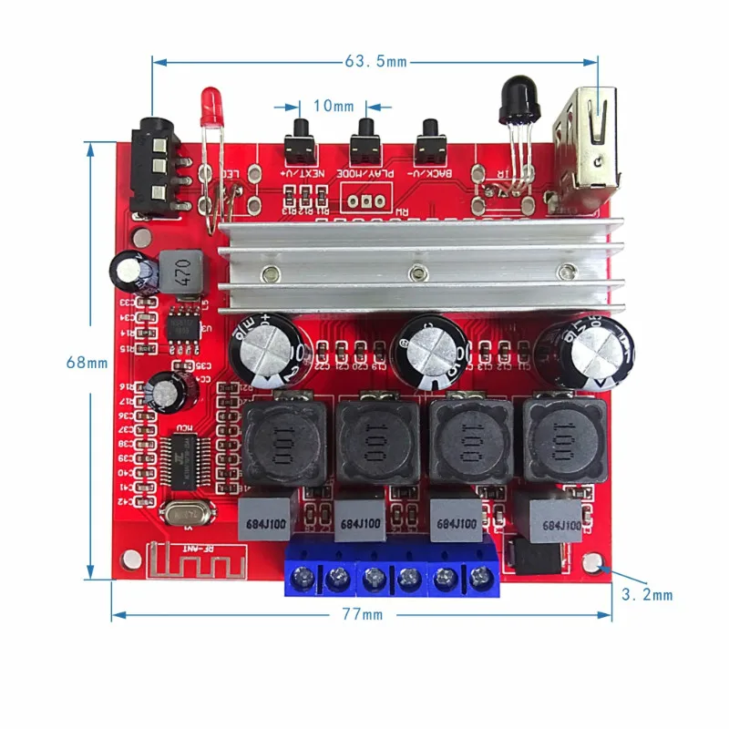 SOTAMIA TPA3116 Bluetooth 5,0 усилитель мощности плата 100 Вт* 2 стерео усилитель TPA3116D2 2,0 аудио усилитель с регулировкой громкости