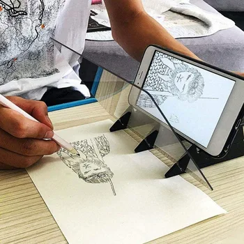 

Light Box Tracer DIY Art Graphic Painting Sketch Waterproof Mirror Reflection Painting Pad Phone Writing Board