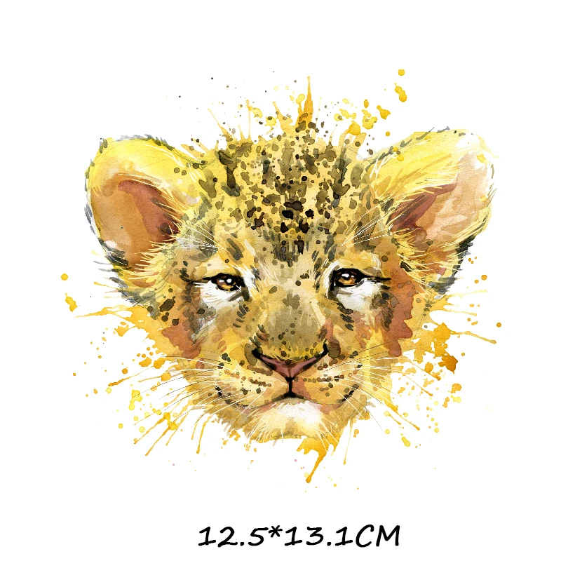 Animal Dinosaur Lion Wolf Crocodile Iron-on Clothes Patches Heat Transfers Vinyl Patch Children Boy Girl DIY Clothing Sticker F - Цвет: 719-2