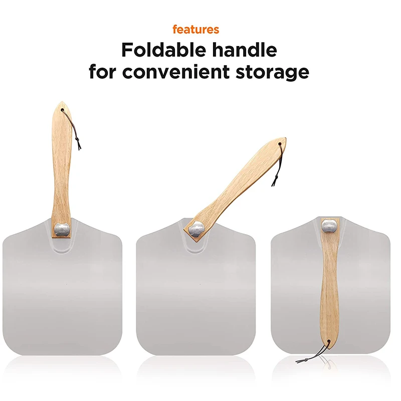 Portable Pie Pizza Shovel Baking Accessories Foldable Handle Bread Rocker Cutter Chopper Cake Paddle Spatula Pastry Tools
