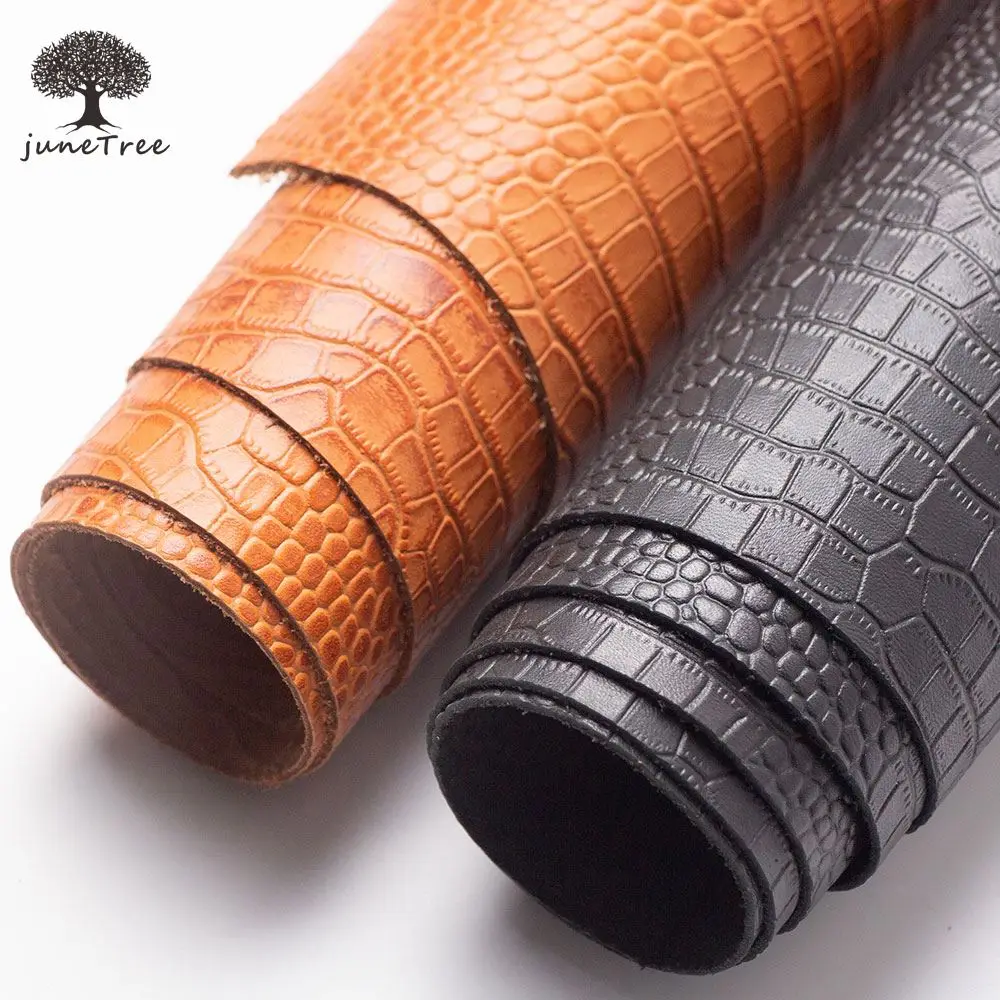 Leather Fabric Leather Material Handmade Leather Leather hide cow skin thick genuine leather 1.4mm cowhide emboss yellow black DIY bag shoes tanned leather for bag wallet purse