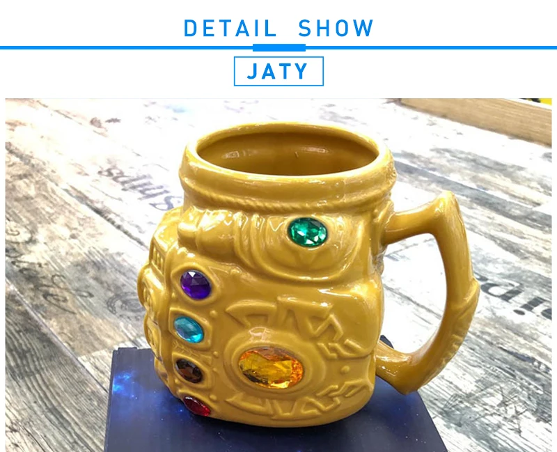 Новые перчатки Таноса Marvel Кулак Кофе Кружки аниме чашки и кружки крутой пластик Бесконечность драгоценный камень Знак мультфильм посуда для напитков лучший подарок для ребенка