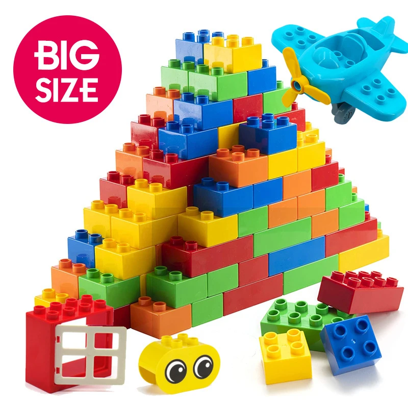 desarrollo de Torrente Leer Bloques de construcción de gran tamaño para bebé, juguetes creativos DIY,  juguetes educativos, regalo para niños, bloques grandes compatibles con  todas las marcas|Bloques| - AliExpress