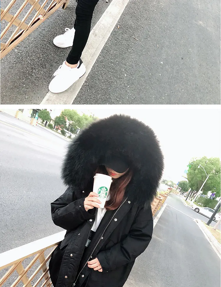 Стиль пуховик женский короткий корейский стиль Dongdaemun большой воротник из натурального меха толстое повседневное пальто