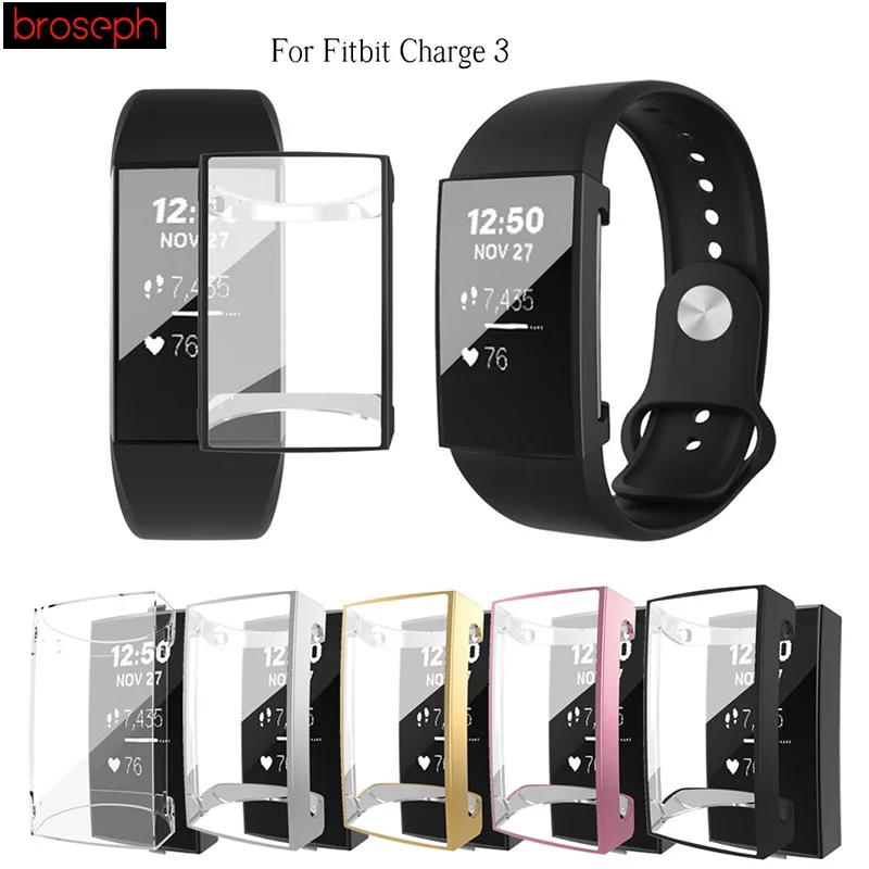 Защитный чехол для экрана Fitbit Charge 3 Мягкий ТПУ полный охват Чехлы для часов бампер для Fitbit аксессуары для часов