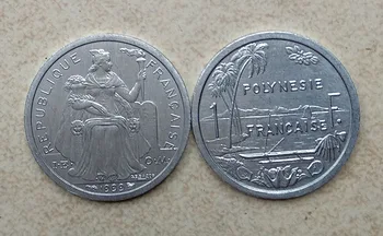 

French Polynesia 1 franc Coins Eu Edition Europe 100% Real Original Unc Coin New Exit Circulation Collectible 23mm