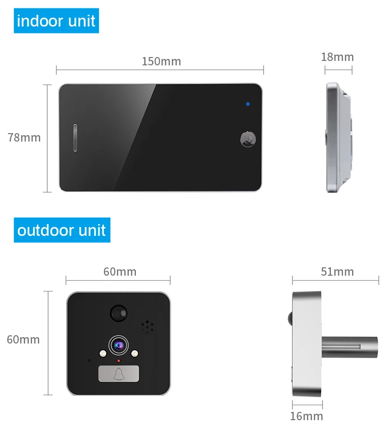 4.3inch display ultra wide angle door viewer WIFI wireless APPs doorbell HD960P video recroder motion detector anti theft