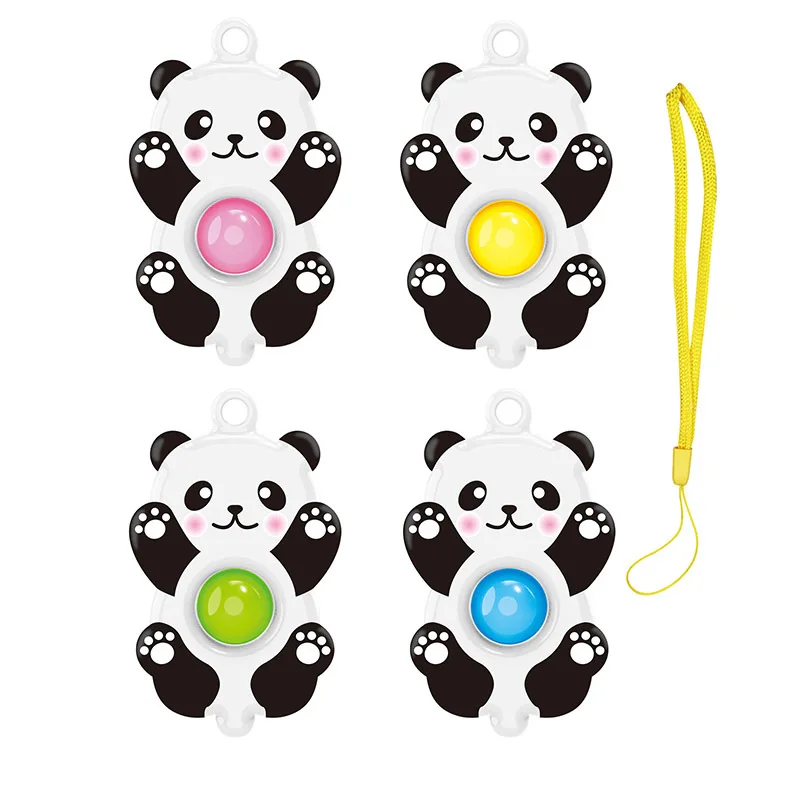 Симпатичная панда с простыми зажимами Мягкий Мяч сжимаемая ручная игрушка-антистресс пластиковая модель брелок для ключей детский подарок для детей