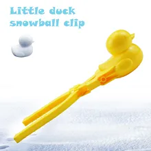 Cute Duck Shape Snowball Maker Tool Winter Kids Snow Ball Tongs with Handle Snow Sand Mold Clip Kids Winter Activity Supplies