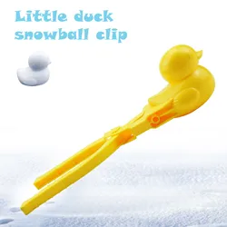 Cute Duck Shape Snowball Maker Tool Winter Kids Snow Ball Tongs with Handle Snow Sand Mold Clip Kids Winter Activity Supplies