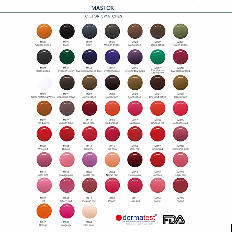 Жидкий пигмент Mastor для перманентного макияжа бровей чистые органические чернила