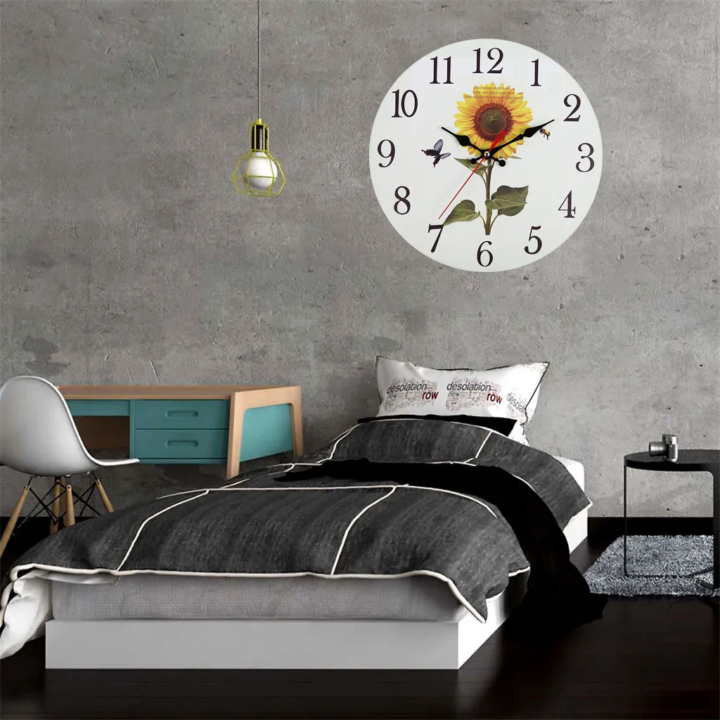 Kitchen Wall Clock Battery Operated Large Easy To Read Vintage Wooden Style For Home Decor Modern Minimalist Wall Clocks Simple