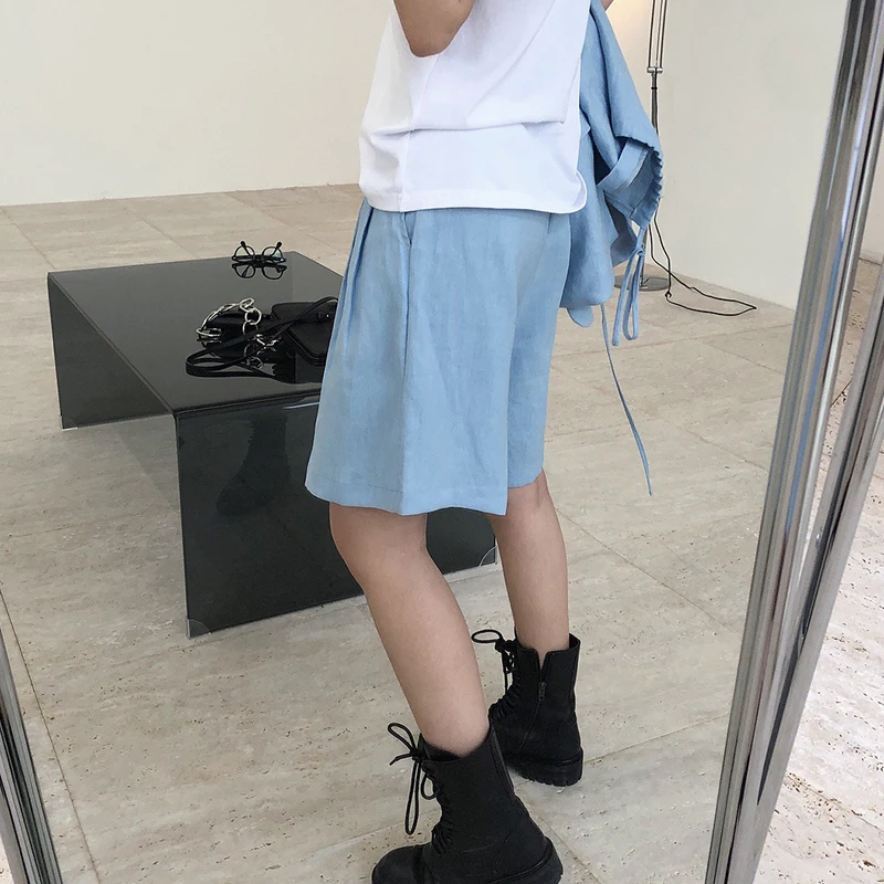 TWOTWINSTYLE Casual Minimalist Wide Leg Pants For Women High Waist Large Size Loose Pants Female 2020 Summer Fashion New Tide