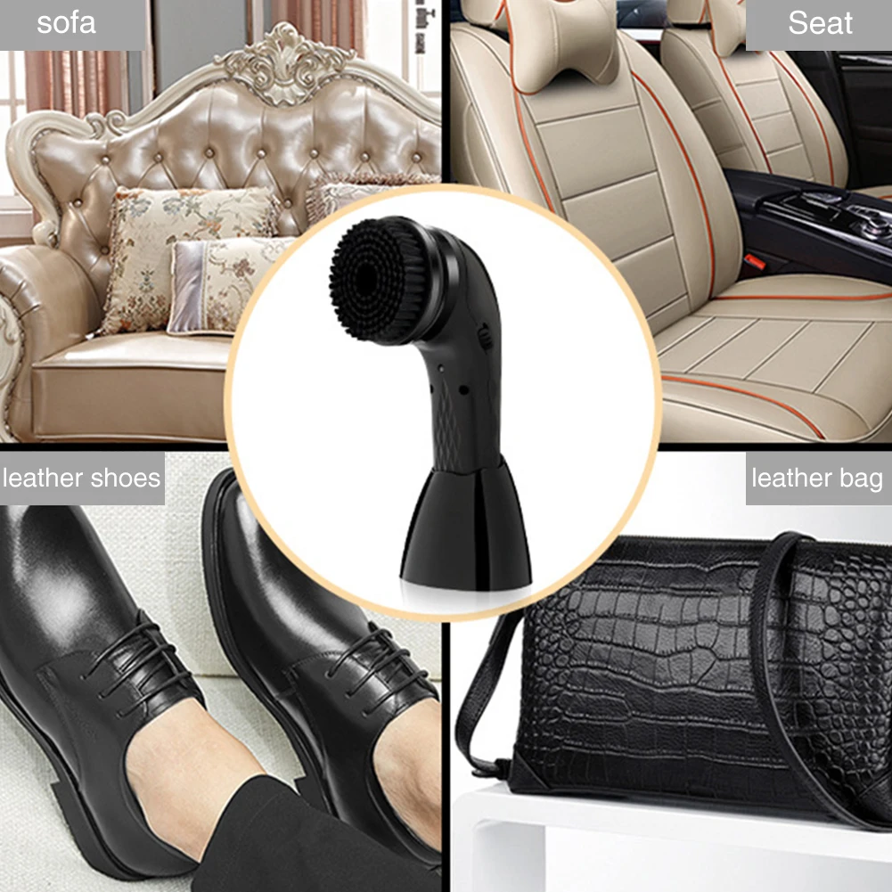 

Glaze Lightweight Leather Maintenance USB Rechargeable Electric Shoe Brush Remove Dust Portable Car Seat Bags Handheld Automatic