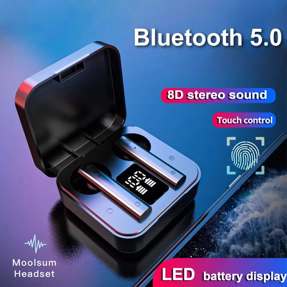 Touch Control Wireless Headphones For Huawei Xiaomi TWS Bluetooth 5 0 Headsets Noise Cancelling Earbuds Air2s With Charging Case