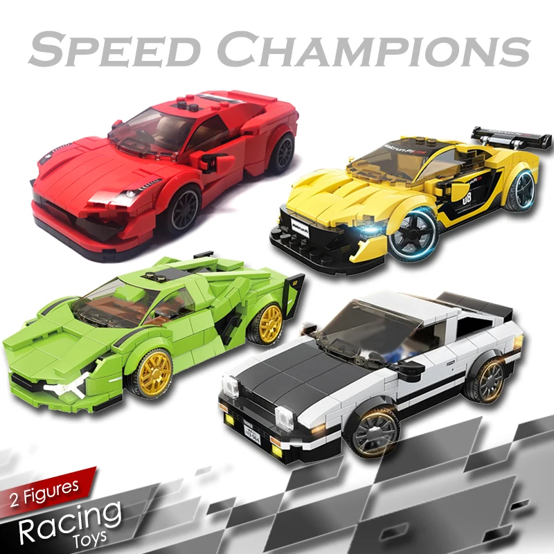Строительные блоки Fit Speed Champions Technic Super Racing Car MOC набор кирпичей для автомобиля