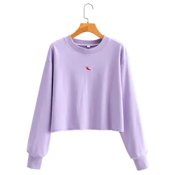 

H.SA Solid Color Full Sleeve Women Sweatshirt Basic Loose Women Tracksuit Female Hoodies Loose Pullovers Short Embroidery Hoody