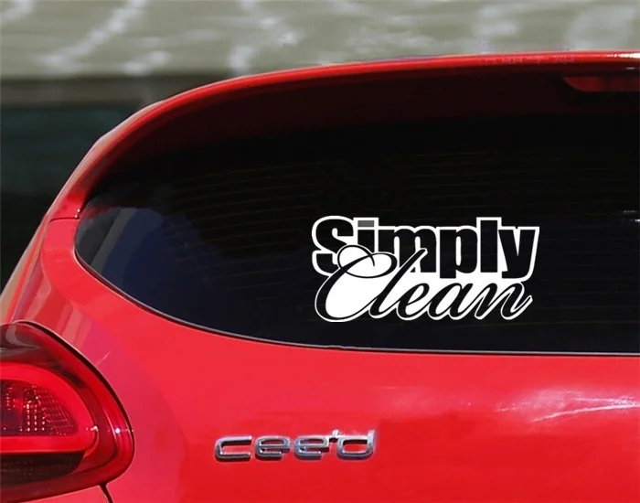 "Simply Clean" виниловая наклейка смешная JDM стекло автомобиля грузовика наклейка Desingn Jew70