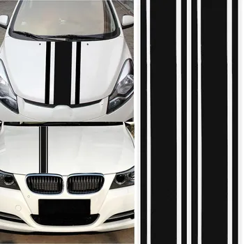 

Hot 183 x 17.2cm Car-Styling 3D Car Hood Side Vinyl Stripe Sticker Body Bumper Decal Engine Cover Pinstripe 5 Colors