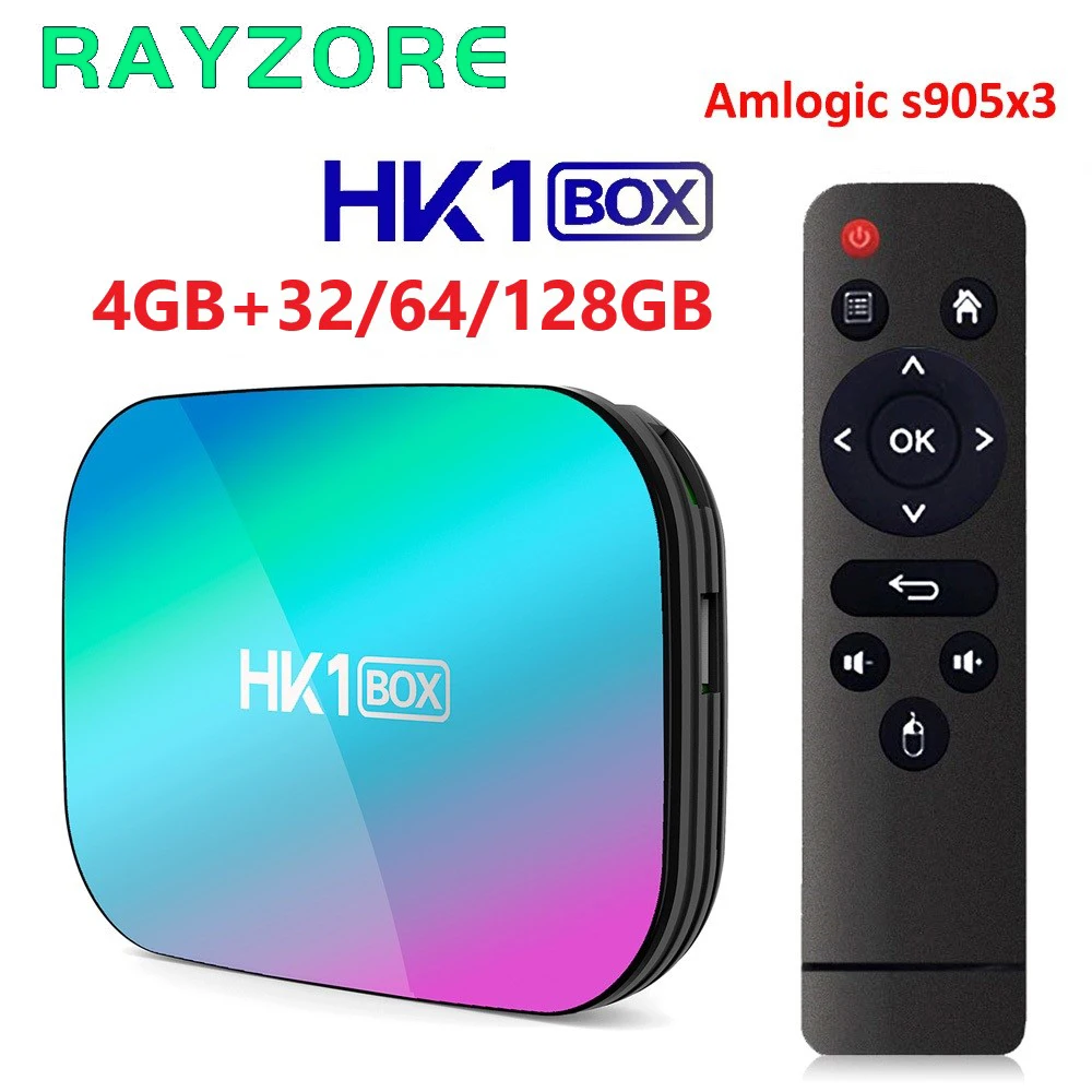 HK1 Set Top Box Amlogic S905X3 Smart Android 9.0 TV BOX 4GB RAM 32GB 64GB 128GB ROM 2.4G 5G wifi Bluetooth 4K UHD vs H96 MAX | Электроника