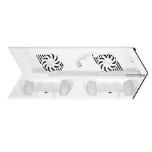 Белая вертикальная подставка вентилятор охлаждения двойной контроллер зарядная станция для PS4