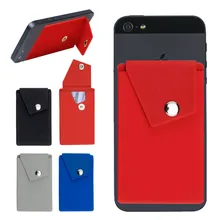 1 шт. клейкий силиконовый чехол для телефона с карманом-защелкой для смартфона, держатель для кредитных карт с подставкой для смартфона